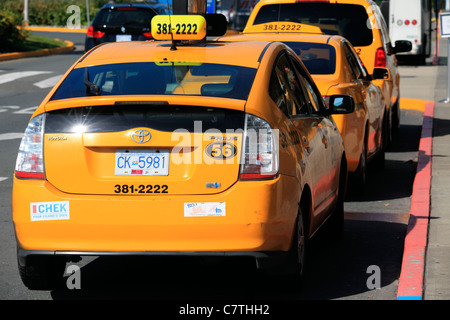 Taxi all'aeroporto Foto Stock