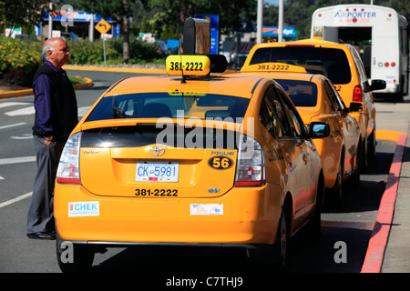 Taxi dall aeroporto Foto Stock