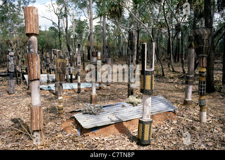 Australia, Bathurst Island, Tiwi, Melville tomba Tiwi Foto Stock