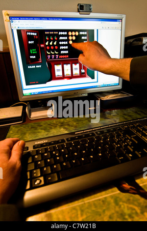 Il gioco d'azzardo on line Foto Stock