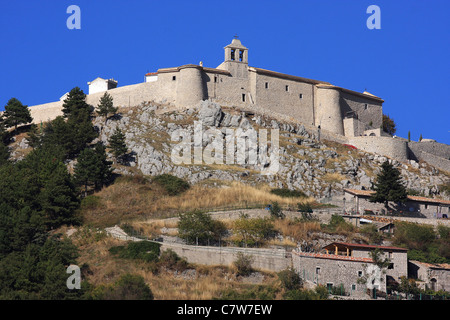 L'Italia, Campania, il Parco Regionale del Matese. Il borgo medievale di Letino Foto Stock