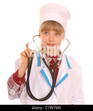 Bambino in costume del medico. Foto Stock