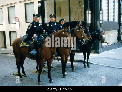 Polizia montata in una strada di San Francisco Stati Uniti d'America Foto Stock