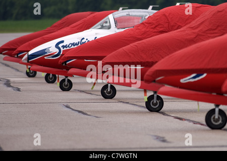 San Tommaso, Canada - 24 giugno 2011. Il naso di un Canadair CT-114 Tutor jet utilizzati dalle forze canadesi Snowbirds. Foto Stock