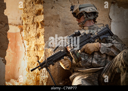 Stati Uniti Army Ranger in Afghanistan scena di combattimento. Foto Stock