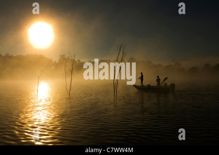 Stagliano i pescatori di sunrise Foto Stock