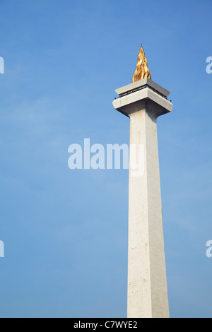 Monumento nazionale (MONAS) in piazza Merdeka, Giacarta, Java, Indonesia Foto Stock