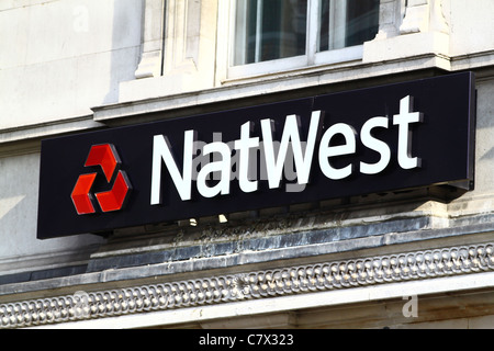 Natwest Bank segno su un ramo in Londra Foto Stock