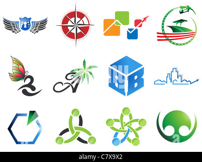 Vari elementi del logo 1 Foto Stock