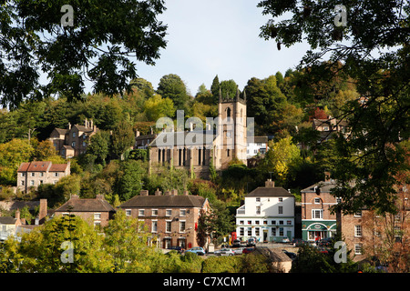 Ironbridge Gorge a Telford, Shropshire, Inghilterra, Sito del Patrimonio Mondiale. Foto Stock