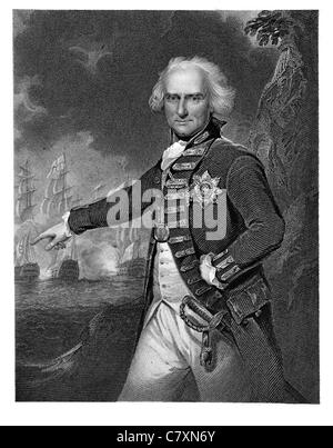 Admiral Alexander cofano primo Visconte Bridport KB 1726 1814 officer British Royal Navy rivoluzionario francese guerre Guerra Napoleonica Foto Stock