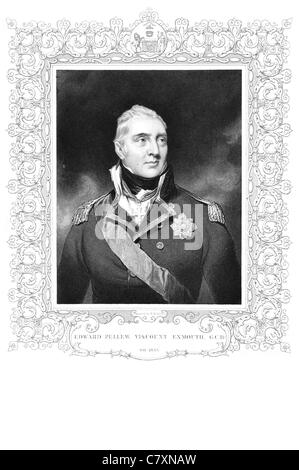 L ammiraglio sir Edward Pellew 1a Viscount Exmouth GCB 1757 1833 British ufficiale navale della Guerra di Indipendenza Americana Foto Stock