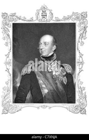 L ammiraglio sir Edward Codrington 1770 1851 ammiraglio inglese eroe della battaglia di Trafalgar Navarino forze armate militari Foto Stock