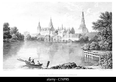 Castello Frederiksborg Hillerød Danimarca la residenza reale di re Cristiano IV Museo di Storia Nazionale palazzo rinascimentale della Scandinavia Foto Stock