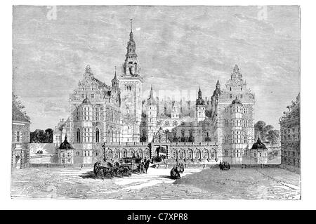 Castello Frederiksborg Hillerød Danimarca la residenza reale di re Cristiano IV Museo di Storia Nazionale palazzo rinascimentale della Scandinavia Foto Stock