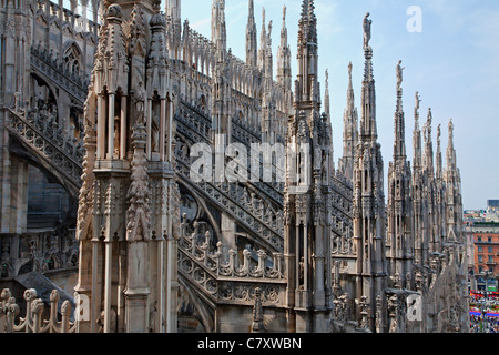 Milano - Duomo dal tetto Foto Stock