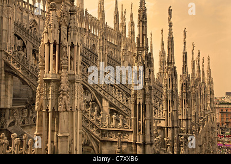 Milano - Duomo dal tetto Foto Stock