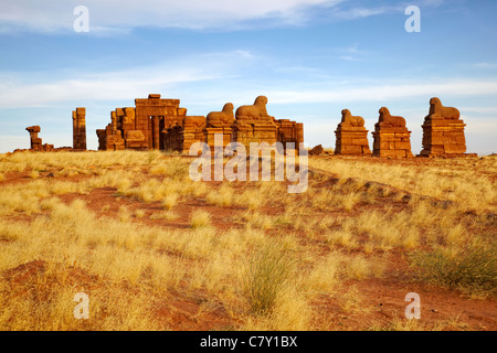 Tempio di Amon, Naqa, Sudan settentrionale, Africa Foto Stock