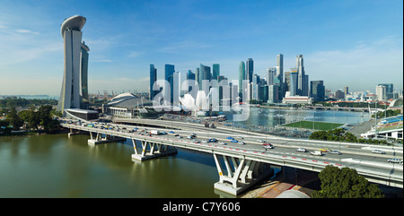 Lo skyline di Singapore Foto Stock