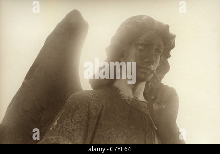 Angelo statua nel cimitero Foto Stock