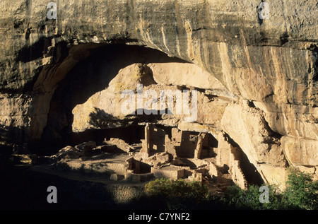 U.S.A., Colorado, Mesa Verde rovine di Oak Tree House Foto Stock