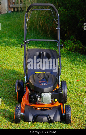 Voltor 139cc con valvola in testa 4 tempi a benzina tosaerba, Calahonda, Mijas Costa, Costa del Sol, Andalusia, Spagna, Europa occidentale. Foto Stock