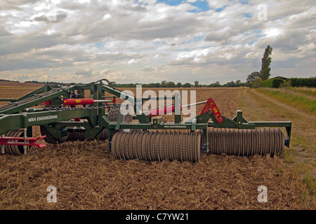 Cambridge rullo utilizzati per la demolizione del terreno nel Lincolnshire Wolds. Foto Stock