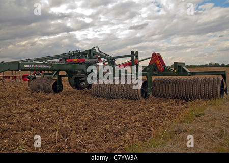 Cambridge rullo utilizzati per la demolizione del terreno nel Lincolnshire Wolds. Foto Stock