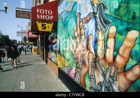 Stati Uniti, California, San Francisco, murales, Potrero Foto Stock