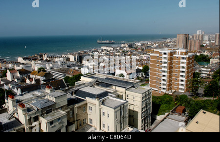 Una vista guardando verso Brighton dal livello 10 della nuova Royal Alexandra ospedale per bambini a Brighton Regno Unito Foto Stock