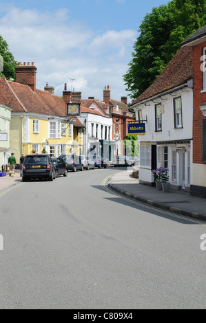 High Street, Dedham, Essex, Regno Unito Foto Stock