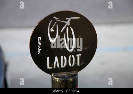 Parcheggio biciclette Hollywood Blvd Los Angeles California USA Foto Stock