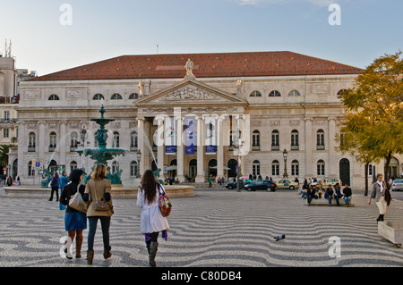 Teatro Nazionale D. Maria II - Lisbona, Portogallo Foto Stock