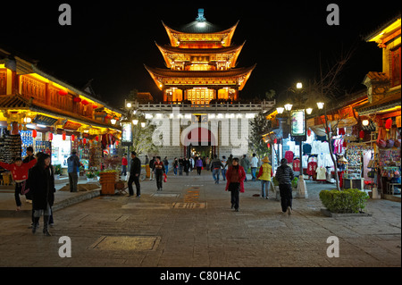 Cina Yunnan, Dali, torre Wuhua Foto Stock