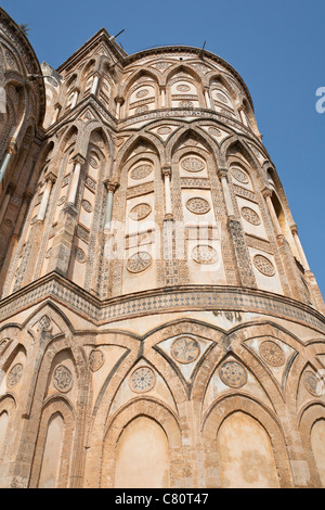 Abside della Cattedrale di Monreale, Monreale, nei pressi di Palermo, Sicilia, Italia Foto Stock