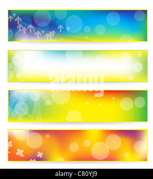 Abstract colorati set di banner Foto Stock