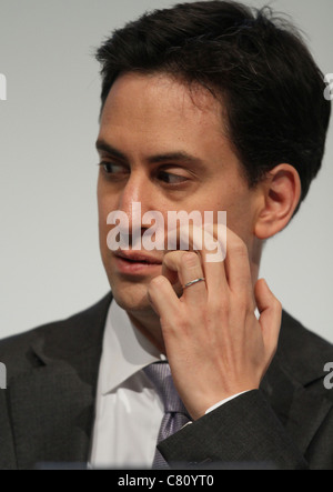 ED MILIBAND MP leader del partito laburista 25 settembre 2011 la AAC LIVERPOOL ENGLAND Foto Stock