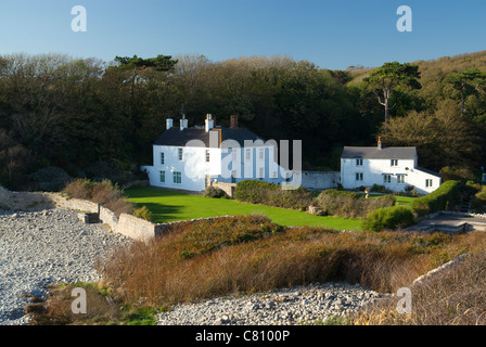 Casa oltre a tresilian bay llantwit major Vale of Glamorgan South wales uk Foto Stock