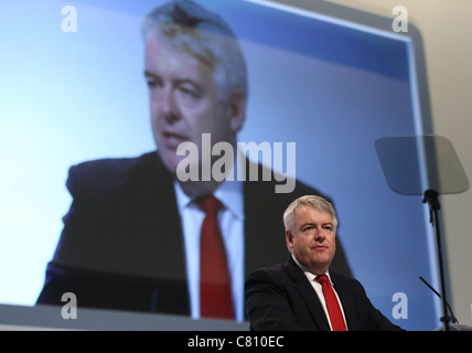 CARWYN JONES AM ministro ombra per il Galles il 26 settembre 2011 la AAC LIVERPOOL ENGLAND Foto Stock