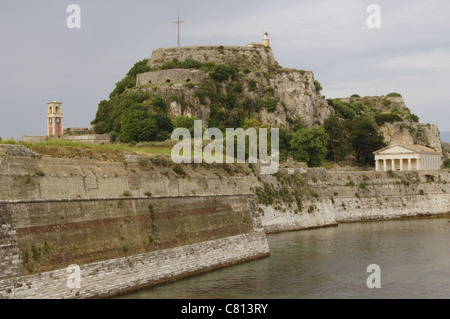 La Grecia. Corfù (Corfu). Vecchia fortezza costruita dai veneziani nel XVI secolo. Foto Stock