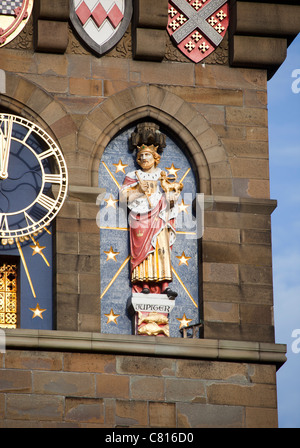 Torre dell Orologio il Castello di Cardiff Foto Stock