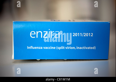 La stagione 2011-12 vaccino antinfluenzale box da Enzira CSL Biotherapies Foto Stock