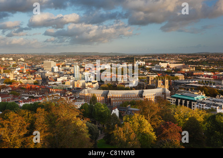 Città di Bristol da Cabots torre in autunno. Bristol. In Inghilterra. Regno Unito. Foto Stock