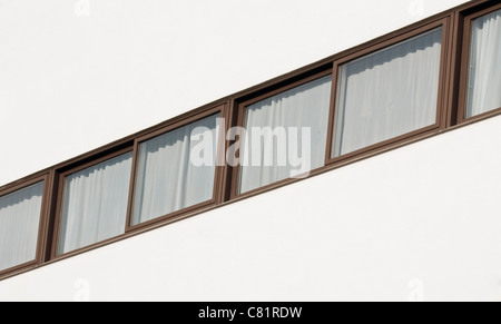 Dettagli architettonici, Houe da Le Corbusier e Pierre Jeanneret, Museo Weissenhof, Weissenhofsiedlung di Stoccarda, Germania Foto Stock