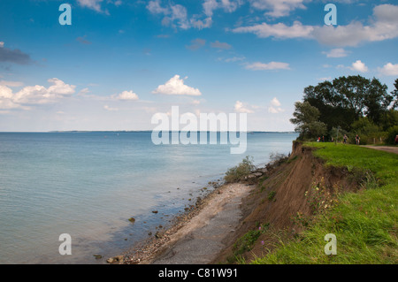 Brodtener Ufer Travemuende Luebeck baia del Mar Baltico Schleswig-Holstein, Germania, Europa Foto Stock