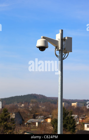 Videocamera di sicurezza - monitoraggio industriale CCTV. Foto Stock