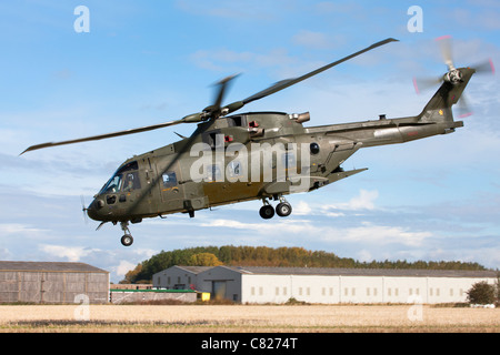 Agusta Westland EH1 EH101 Merlin HC3 ZJ119 RAF elicottero in volo lo sbarco Foto Stock