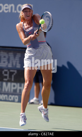 Maria Sharapova della Russia in azione a US Open 2011 Foto Stock