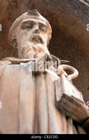 Statua in strade di Mdina, Malta Foto Stock