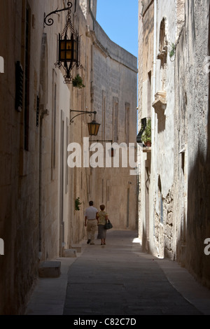 Strade di Mdina, Malta Foto Stock